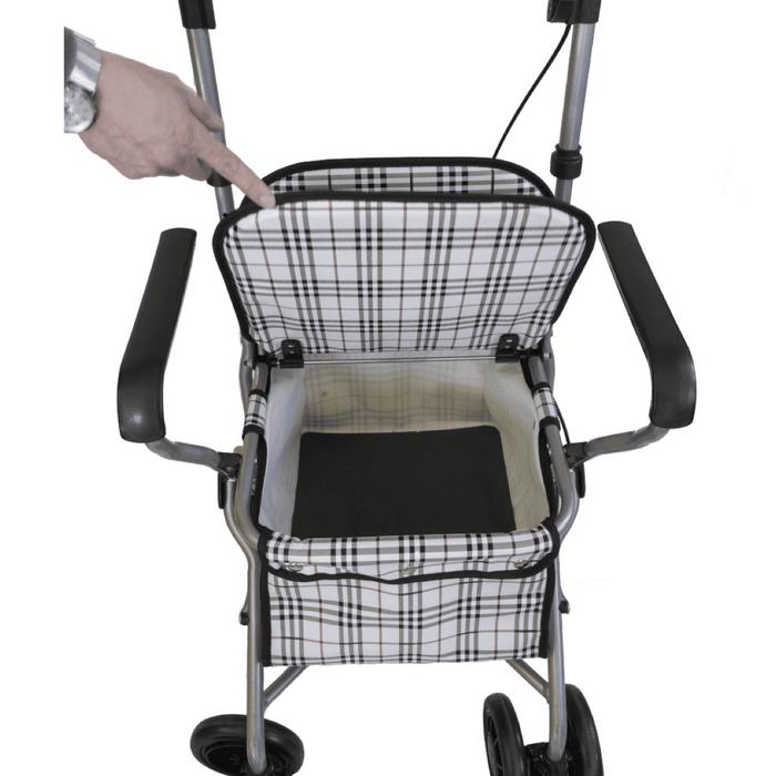 Rollator Shopping 2218X Andador de Acero con Cesta para Compras y Paseos