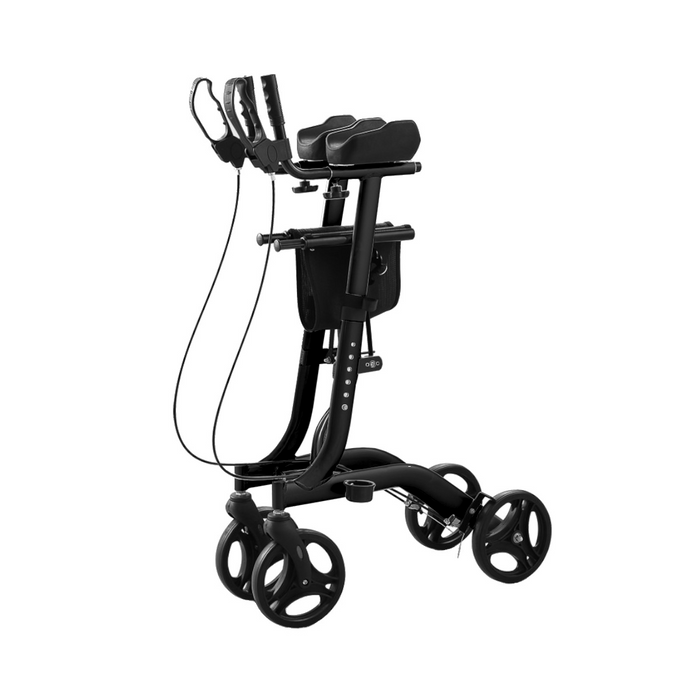 Rollator con apoyo para antebrazos con freno, empuñaduras regulables y asiento