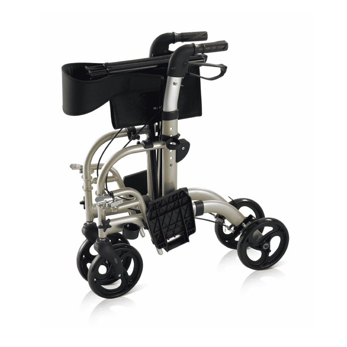 Rollator y silla de ruedas 2 en 1 para desplazamiento y descanso 22261
