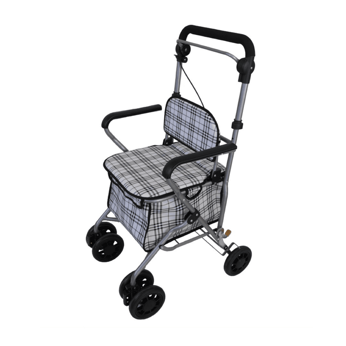 Rollator Shopping 2218X Andador de Acero con Cesta para Compras y Paseos