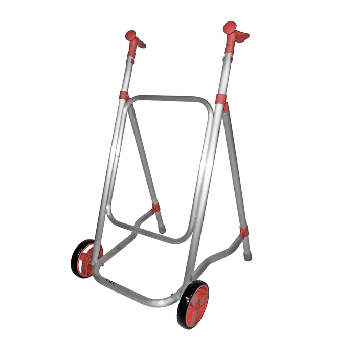 Andador de Interior CAR Forta Ligero 2,9 kg, Plegable, Regulable 89-101 cm, Compacto 50 cm, Ruedas Dobles