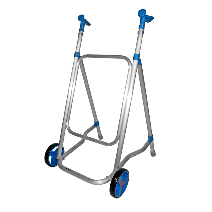 Andador de Interior CAR Forta Ligero 2,9 kg, Plegable, Regulable 89-101 cm, Compacto 50 cm, Ruedas Dobles