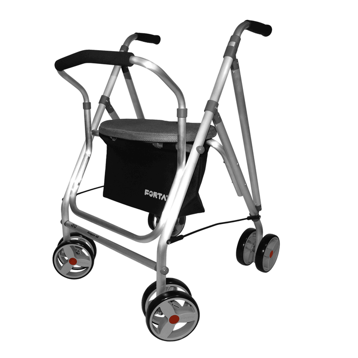 Rollator de 8 ruedas Kanguro HD de hasta 130kg con asiento, respaldo y bolsa