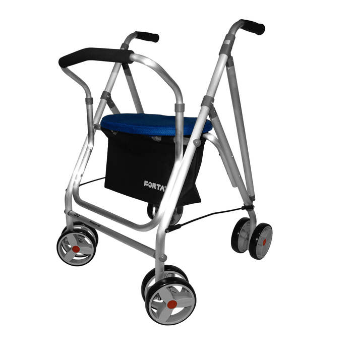 Rollator de 8 ruedas Kanguro HD de hasta 130kg con asiento, respaldo y bolsa