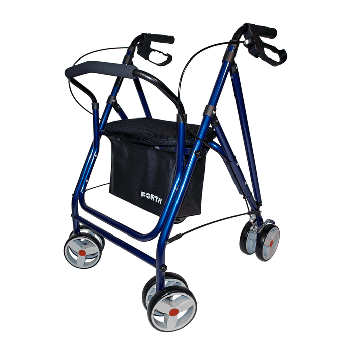 Andador Drakon 2 plegable de 8 ruedas con asiento transpirable regulable y cesta