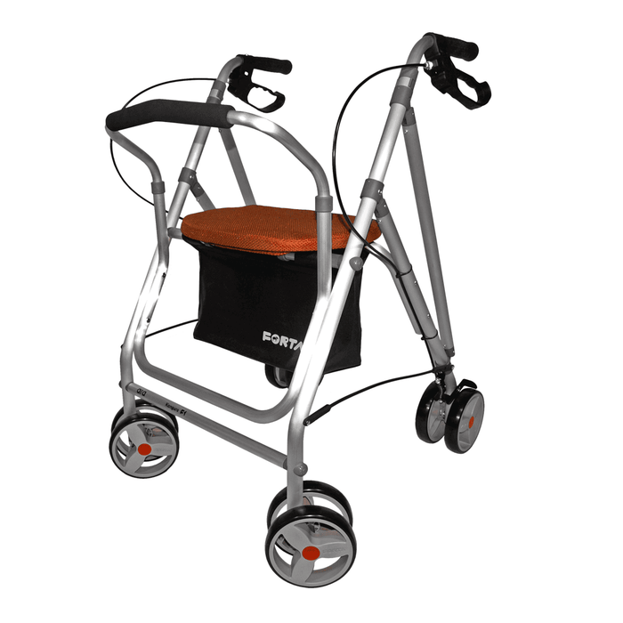 Rollator de aluminio ligero Kanguro F1 con asiento regulable y respaldo