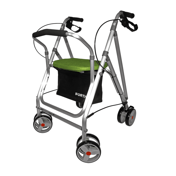 Rollator de aluminio ligero Kanguro F1 con asiento regulable y respaldo