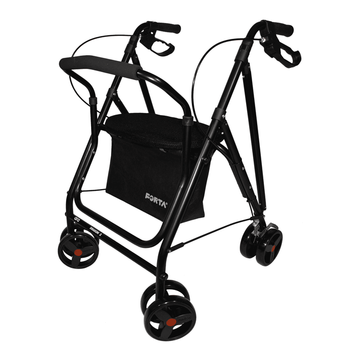 Andador Drakon 2 plegable de 8 ruedas con asiento transpirable regulable y cesta