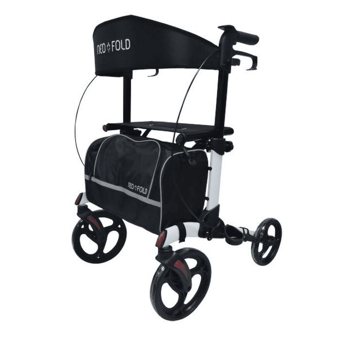 Andador premium Neo Fold Evolution con asiento y respaldo de tela con bolsa
