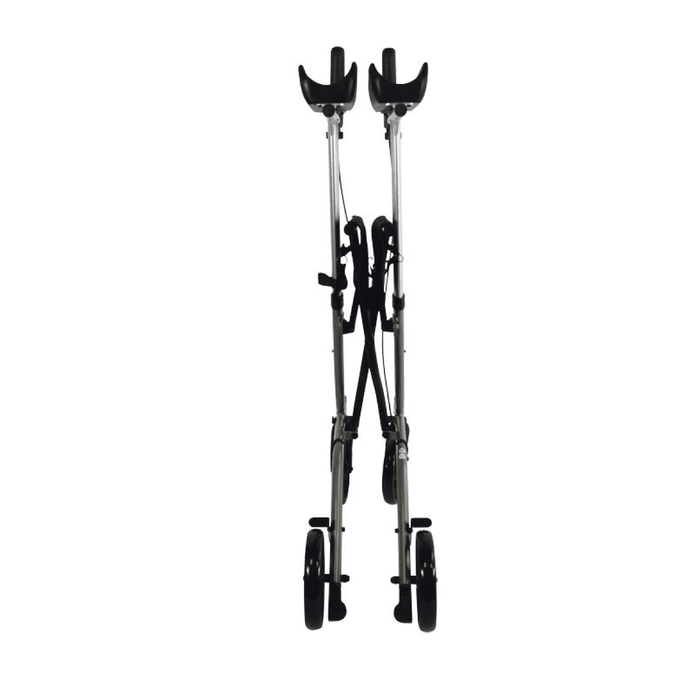 Andador con asiento, bolsa y frenos ideal para apoyo de antebrazos