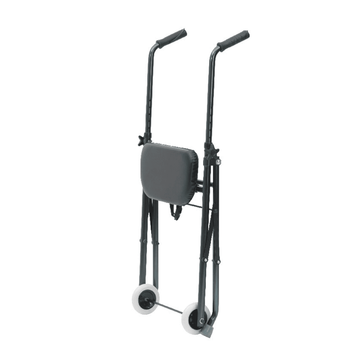 Andador de 2 ruedas económico de aluminio superligero plegable con asiento