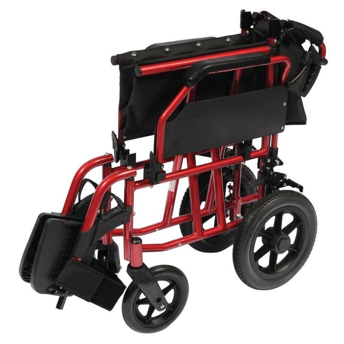Silla de ruedas plegable de transferencia con apoyabrazos ideal para hogar
