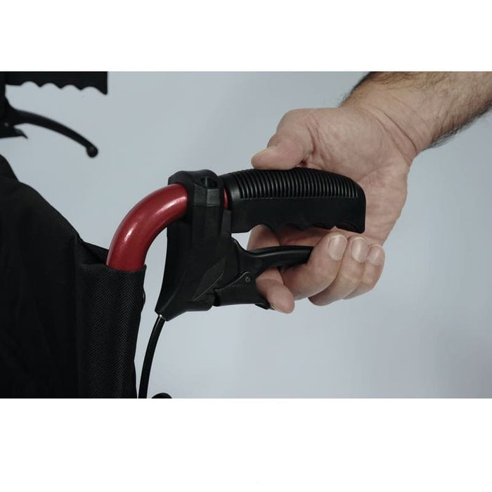 Silla de ruedas plegable de transferencia con apoyabrazos ideal para hogar