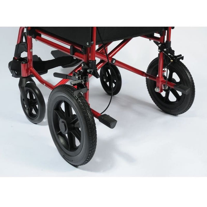 Silla de ruedas plegable de transferencia con apoyabrazos ideal para hogar