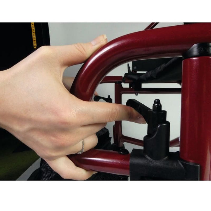 Silla de ruedas plegable de transferencia con apoyabrazos ideal para hogar