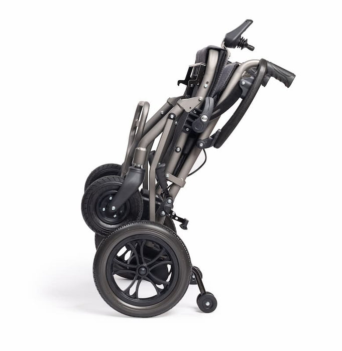 Silla eléctrica plegable ligera de 15kg con mando para acompañante y cinturón