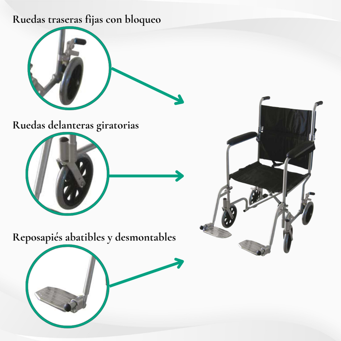 Silla de ruedas plegable Transporter