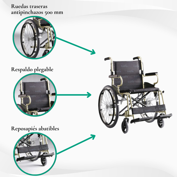 Silla de ruedas ultra ligera autopropulsable